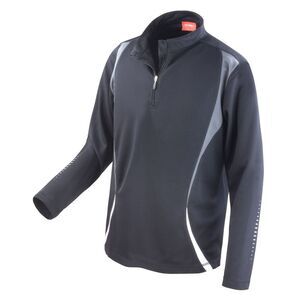 Spiro Unisex Adult Trial Training Base Layer Top / Black/Gray/White